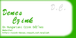 denes czink business card